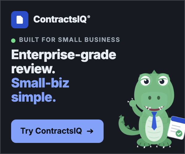 ContractsIQ — Enterprise-grade review. Small-biz simple.